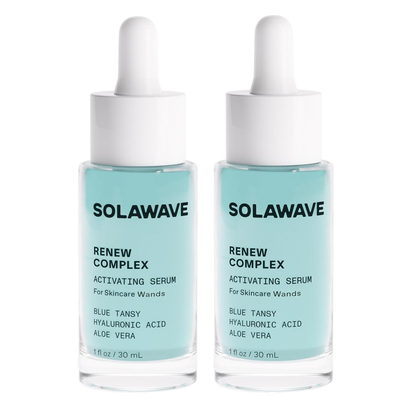 Solawave Renew Complex Red Light Therapy Activation Serum for Face & Neck | Pairs with LED Facial Wand Device | Hydrates & Plumps the Skin | Blue Tansy, Aloe Vera, Hyaluronic Acid (1 Oz)