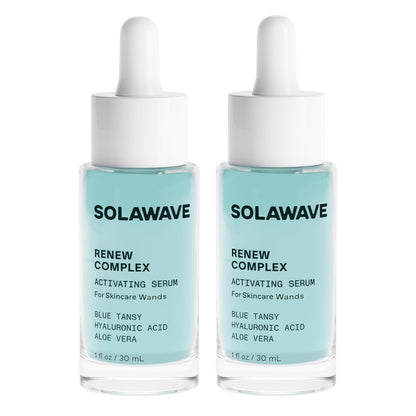 Solawave Renew Complex Red Light Therapy Activation Serum for Face & Neck | Pairs with LED Facial Wand Device | Hydrates & Plumps the Skin | Blue Tansy, Aloe Vera, Hyaluronic Acid (1 Oz)