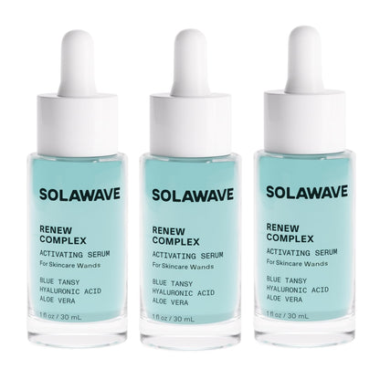 Solawave Renew Complex Red Light Therapy Activation Serum for Face & Neck | Pairs with LED Facial Wand Device | Hydrates & Plumps the Skin | Blue Tansy, Aloe Vera, Hyaluronic Acid (1 Oz)