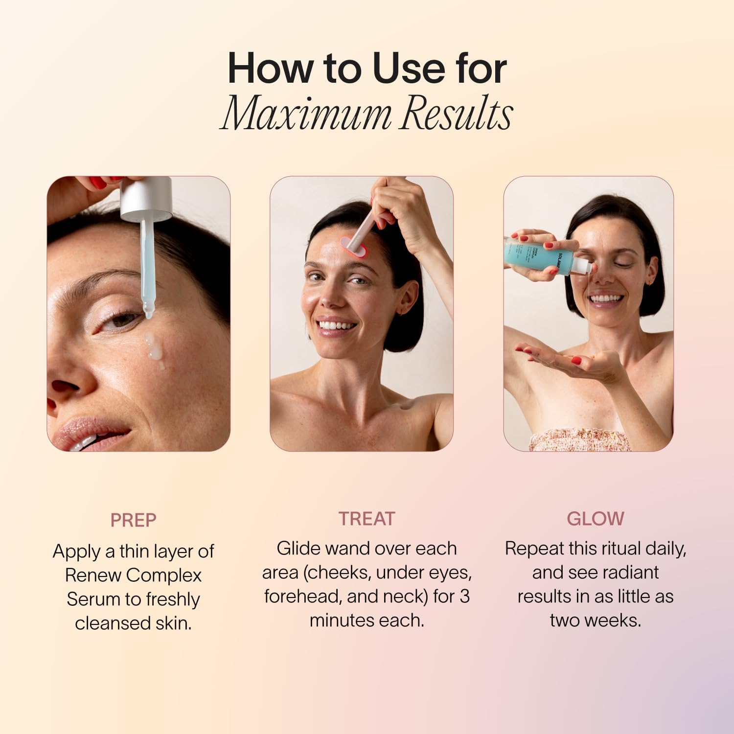 Solawave Renew Complex Red Light Therapy Activation Serum for Face & Neck | Pairs with LED Facial Wand Device | Hydrates & Plumps the Skin | Blue Tansy, Aloe Vera, Hyaluronic Acid (1 Oz)