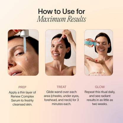 Solawave Renew Complex Red Light Therapy Activation Serum for Face & Neck | Pairs with LED Facial Wand Device | Hydrates & Plumps the Skin | Blue Tansy, Aloe Vera, Hyaluronic Acid (1 Oz)