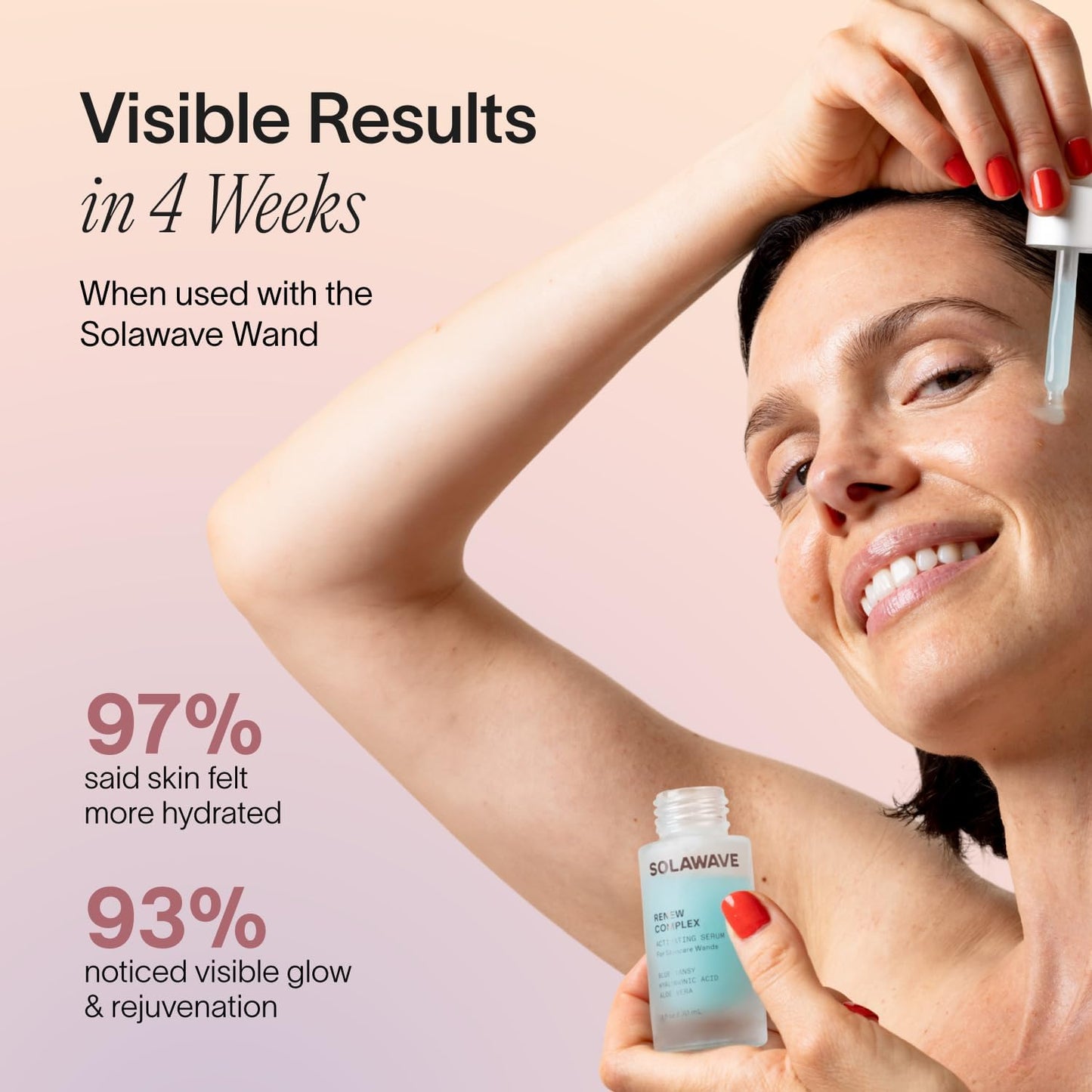 Solawave Renew Complex Red Light Therapy Activation Serum for Face & Neck | Pairs with LED Facial Wand Device | Hydrates & Plumps the Skin | Blue Tansy, Aloe Vera, Hyaluronic Acid (1 Oz)