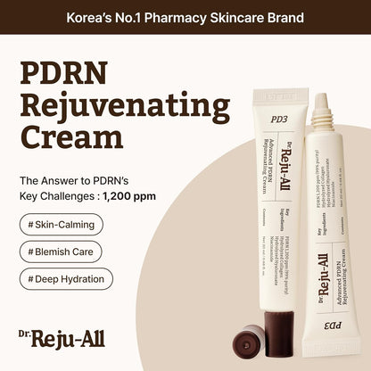 Dr.Reju-All PDRN Rejuvenating Cream – Rejuall PDRN Face Moisturizer – Optimal 1200ppm for Glass Skin & Plumping – Korean Pharmacy Anti-Aging Skin Care Face Cream - 0.7 Fl Oz