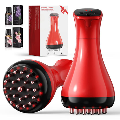 Lymphatic Drainage Massager, Anti-Cellulite Massager For Body Cellulite and Thigh & Belly Stretch Marks Reduction, Handheld Massage tools for lymphedema & lipedema, Sciatica Nerve pain relief Devices